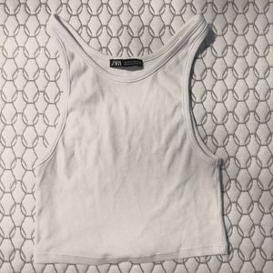 Zara White Tank Top Small